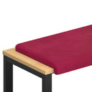 Bænkpude Velour (V) Vinrød Dybde 35 cm