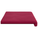 Bænkpude Velour (V) Vinrød Dybde 35 cm