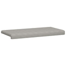 Bænkpude Microfiber Lysegrå Dybde 35 cm
