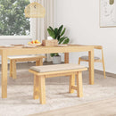 Bænkpude Microfiber Beige Dybde 35 cm