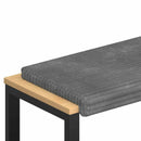 Bænkpude Plush Corduroy Lysegrå Dybde 35 cm