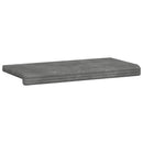 Bænkpude Plush Corduroy Lysegrå Dybde 35 cm