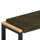 Bænkpude Plush Corduroy Grøn Dybde 35 cm