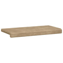 Bænkpude Plush Corduroy Gråbrun Dybde 35 cm