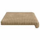 Bænkpude Plush Corduroy Gråbrun Dybde 35 cm
