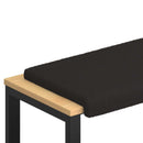 Bænkpude Sherpa-stof Sort Dybde 35 cm
