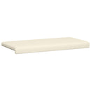 Bænkpude Textureret Velour Cremefarvet Dybde 35 cm