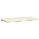 Bænkpude Textureret Velour Cremefarvet Dybde 35 cm