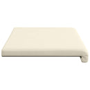 Bænkpude Textureret Velour Cremefarvet Dybde 35 cm