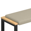 Bænkpude Textureret Velour Sandfarvet Dybde 35 cm