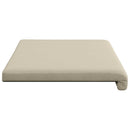 Bænkpude Textureret Velour Sandfarvet Dybde 35 cm