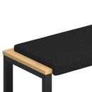 Bænkpude Stof Sort Dybde 35 cm
