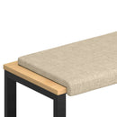 Bænkpude Stof Cremefarvet Dybde 35 cm