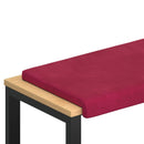Bænkpude Velour (V) Vinrød Dybde 35 cm