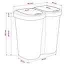 Affaldsspand Hvid 49,5 x 30 x 46,5 cm PP