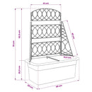Plante spalier Antracit 58 x 29 x 78 cm PP