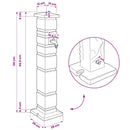 Havetransporter Antracit 26 x 26 x 101 cm PE