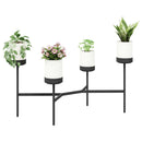 Blomst Stativ Hvid 125 x 55 x 81 cm PP og stål
