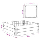 Hævet bed Sort 75,5 x 75,5 x 25 cm PP