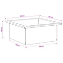 Bålplade ring Sort 90 x 90 x 25 cm Stål