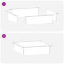 Bålplade ring Sort 90 x 90 x 25 cm Stål