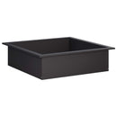 Bålplade ring Sort 90 x 90 x 25 cm Stål