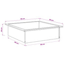 Bålplade ring Rusten 90 x 90 x 25 cm Cortenstål