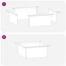 Bålplade ring Sort 60 x 60 x 25 cm Stål