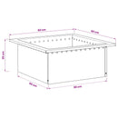 Bålplade ring Sort 60 x 60 x 25 cm Stål
