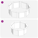 Bålplade ring Sort 60 x 60 x 25 cm Stål