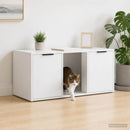Kattebur møbel Hvid 100 x 49 x 45 cm Konstrueret træ
