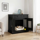 Hundekasse møbel Sort eg 80 x 47,5 x 80 cm Konstrueret træ