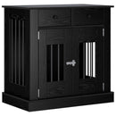Hundekasse møbel Sort eg 80 x 47,5 x 80 cm Konstrueret træ