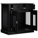 Hundekasse møbel Sort eg 80 x 47,5 x 80 cm Konstrueret træ