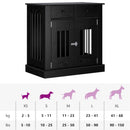 Hundekasse møbel Sort eg 80 x 47,5 x 80 cm Konstrueret træ