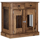 Hundekasse møbel Gammelt træ 80 x 47,5 x 80 cm Konstrueret træ
