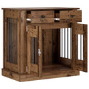 Hundekasse møbel Gammelt træ 80 x 47,5 x 80 cm Konstrueret træ