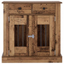 Hundekasse møbel Gammelt træ 80 x 47,5 x 80 cm Konstrueret træ