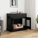 Hundekasse møbel Sort eg 90 x 47,5 x 80 cm Konstrueret træ