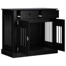 Hundekasse møbel Sort eg 90 x 47,5 x 80 cm Konstrueret træ