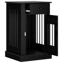 Hundekasse møbel Sort eg 50 x 47,5 x 80 cm Konstrueret træ