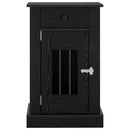 Hundekasse møbel Sort eg 50 x 47,5 x 80 cm Konstrueret træ