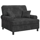 XXL-lænestol med hynder Mørkegrå 1,5 Linjer Stof