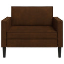 XL-lænestol Brun Faux Suede Læder