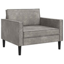 XL-lænestol Lysegrå Faux Suede Læder