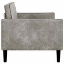 XL-lænestol Lysegrå Faux Suede Læder