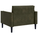 XL-lænestol Army Grøn Faux Suede Læder