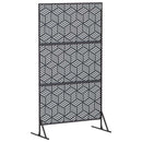 Privatlivsskærm 100 x 50 x 180 cm Stål Antracit