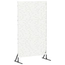Privatlivsskærm 100 x 50 x 180 cm Stål Hvid