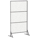 Privatlivsskærm 100 x 50 x 180 cm Stål Hvid